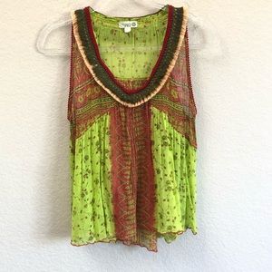 Poupette St. Barth Cotton Sleeveless Top Sz 2